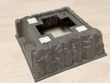 LEGO Dark Gray Raised Mountain Rock Baseplate 16x16 Base Part 53588 Bionicle