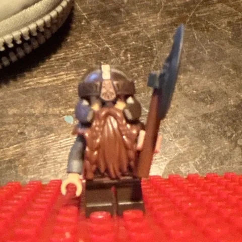 LEGO Gimli Dwarf Minifigure w/ Helmet, Beard & Axe