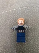 LEGO Marvel Super Heroes Captain America Minifigure w/Beard 