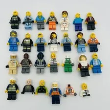 LEGO City Police Worker Driver Minifigures Lot 27 Mixed Figures Set Genuine