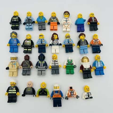 LEGO City Police Worker Driver Minifigures Lot 27 Mixed Figures Set Genuine