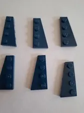 No 396.  3x Lego Wing Plate 41769 & 41770 Dark Blue