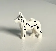 LEGO Animal - Black White Alsatian / Dalmation Dog Pet Puppy 60320 Fire Station