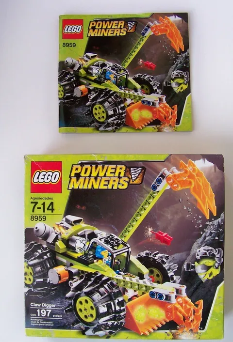 Empty BOX & MANUAL ONLY for  Lego Power Miners 8959 Claw Digger - NO BRICKS