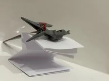 LEGO Pteranodon - Small Figure, Gray and Red Pattern - MISSING WING