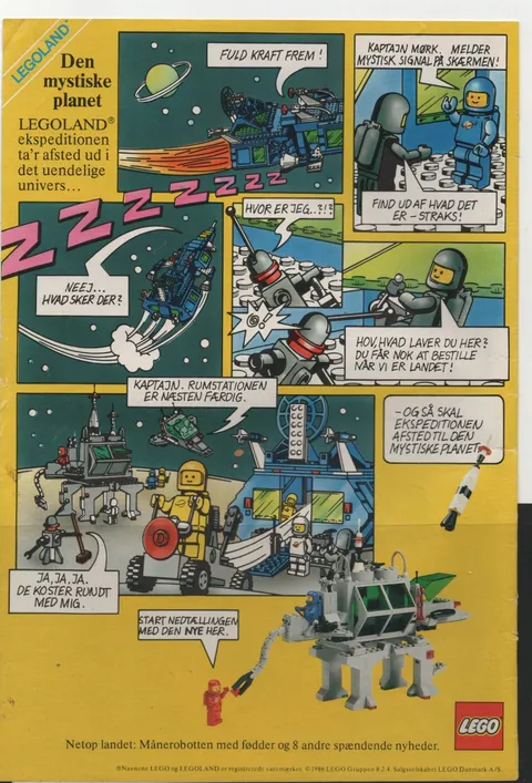 LEGO ADVERTISING INSERTS #  2-1205 # SPACE # 1986 #