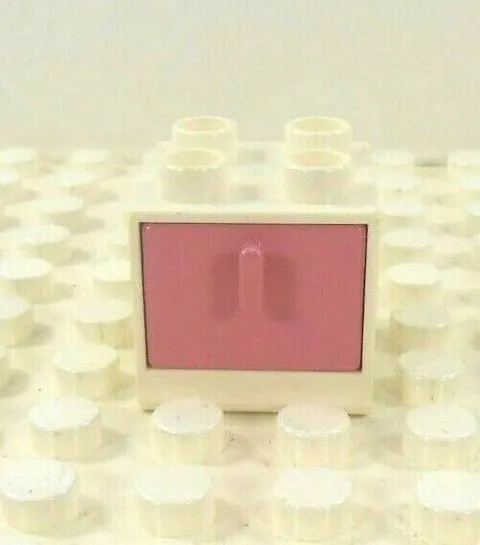 Lego Duplo Item Nightstand/Storage Drawer (1) white/hot pink