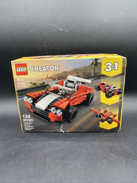 LEGO Creator 3 in 1 Sports Car 31100 Building Kit 134pc Sealed Damage Box