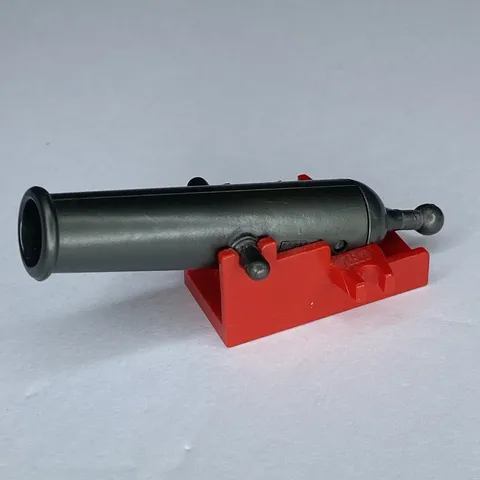 LEGO Cannon Red Base Dark Gray Shooting Pirates Projectile Launcher 84943