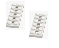 LEGO ® 2x Technic perforated plate 2x6 white 32001 4527947 spare part new plate
