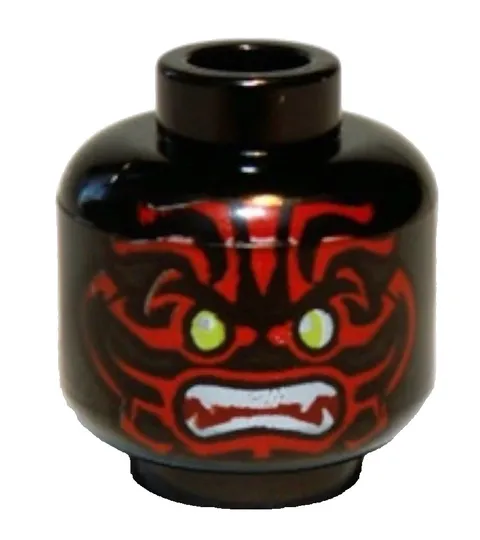 LEGO Alien Head with Lime Eyes and Dark Red Face Lines 3626 Ninjago