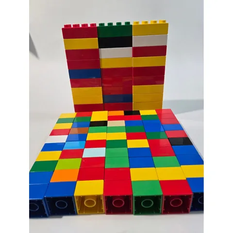 LEGO Duplo Bulk Lot 100 Piece Mixed Building Bricks Multicolor Classic Set