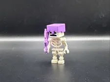 LEGO MINIFIGURE MINECRAFT SKELETON - MEDIUM LAVENDER HELMET MIN065 W/ BOW