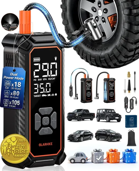 Olarhike Cordless Tire Inflator Portable Air Compressor 150Psi Dual