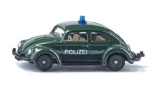 1560, VW Beetle Police, Toy Car, Metal/Plastic, Dark Green, Car...