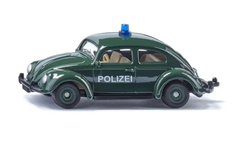 1560, VW Beetle Police, Toy Car, Metal/Plastic, Dark Green, Car...