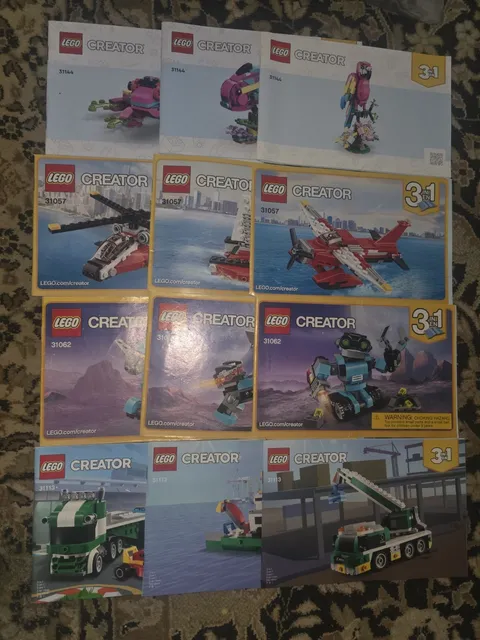 LEGO 3 In 1 Creator Lot 33 Instruction Manuals ONLY No Lego Bricks New