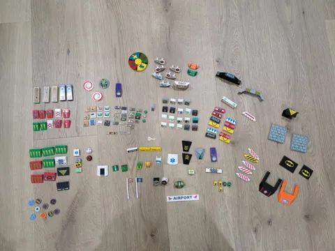 LEGO Printed Tiles Lot 150+ Pieces Signs Panels Police Speed Computers