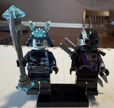 LEGO Ninjago Minifigures lot of 2 General Cryptor and Grimfax with accessories