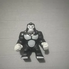 LEGO Gorilla Grodd Bigfig Minifigure Figure Black Gray w/ White Hands Plastic