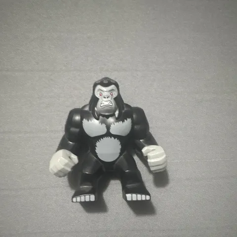 LEGO Gorilla Grodd Bigfig Minifigure Figure Black Gray w/ White Hands Plastic