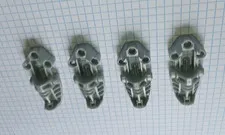 4 Bionicle Lego Part 47298 Pearl Light Gray Foot Feet Toa Metru style, 4 pieces