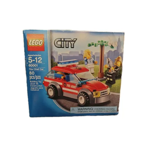 LEGO City Fire Chief Car (60001) 80 Pieces Fire Chief & Cat Owner