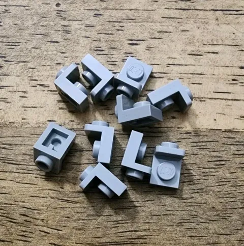 LEGO Light Bluish Gray Bracket 1 x 1 - 1 x 1 Inverted. QTY 10. Part No. 36840.