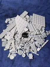 LEGO Lot of 136 Random Piece-Light Gray Assorted Pieces