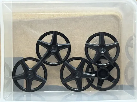 LEGO Parts - Black Wheel Cover 5 Spoke - for Wheel 72206pb01 - No 72210a - QTY 5