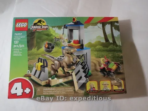 NEW LEGO SET 76957 JURASSIC PARK WORLD 30th ANNIVERSARY VELOCIRAPTOR ESCAPE