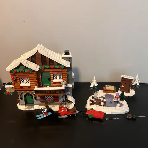 LEGO Icons: Alpine Lodge 10325 Retired Winter Christmas Village Complete Set