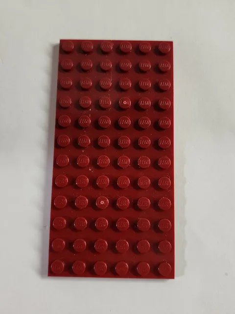 LEGO 6x12 Plate 3028 ● Dark Red ● Flat ● Parts ● 1 Piece