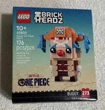 LEGO SEALED 40800 BRICKHEADZ Buggy the Clown Figure - Netflix One Piece