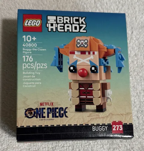 LEGO SEALED 40800 BRICKHEADZ Buggy the Clown Figure - Netflix One Piece