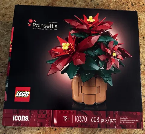 LEGO Botanicals: Poinsettia (10370) 608 Pieces Brand New In Box