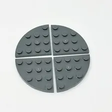 30565 LEGO Parts Plate Round Corner 4x4 DARK BLUISH GRAY (4)