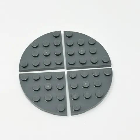 30565 LEGO Parts Plate Round Corner 4x4 DARK BLUISH GRAY (4)