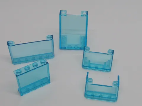 LEGO 5 pc. Lot Trans Lt. Blue Windscreens #64453 87643 2437 3823 4872 Vehicles