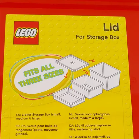LEGO Red Replacement Lid (#4069) for Storage Boxes 4094, 4093, or 4092
