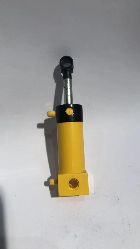 LEGO Pneumatic Cylinder with 2 Inlets Medium (48mm) with Black Top 2793c01 Yellow
