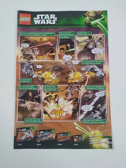 Rare Advertising Flyer Advertising Sheet LEGO Star Wars 75021 75019 75016 75015 2013