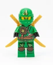 LEGO Ninjago Lloyd Jungle Robes njo129 Minifigure Complete Dual Katanas VGC