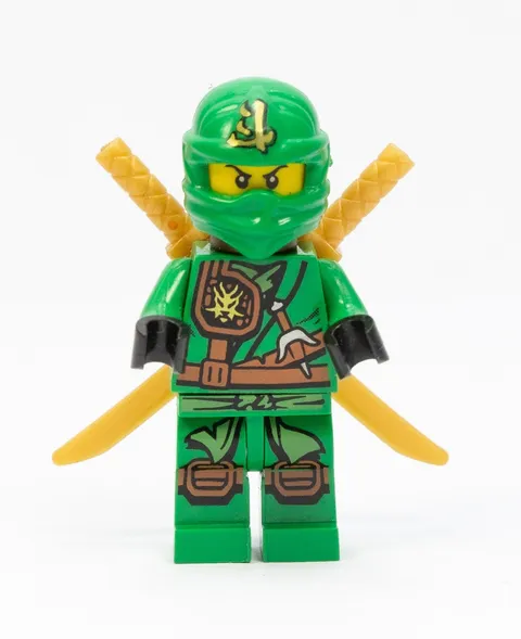 LEGO Ninjago Lloyd Jungle Robes njo129 Minifigure Complete Dual Katanas VGC