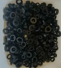 LEGO LOT 1 lb 10 oz Bulk LEGO Rubber Tires Black Clean - NO WHEELS!
