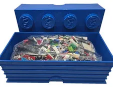 HUGE 19" LEGO STORAGE BRICK & 5 Lbs Star Wars Police Swat