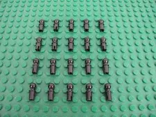 20x LEGO Black Technic Pin w/Friction Ridges Tow Ball Round Pin Hole 4195 #6628a