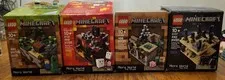 LEGO Minecraft Micro World Collection Set 21102, 21105, 21106, 21107 - Used