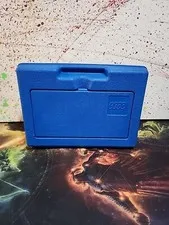 Vintage 1983 Hard Blue Plastic LEGO Carrying Storage Box Case Bin 