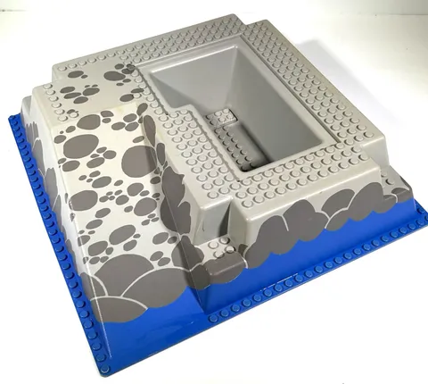 Vintage Lego Raised Gray Blue Baseplate 2552 Pirates 6276 6277 32 x 32 Ramp Pit